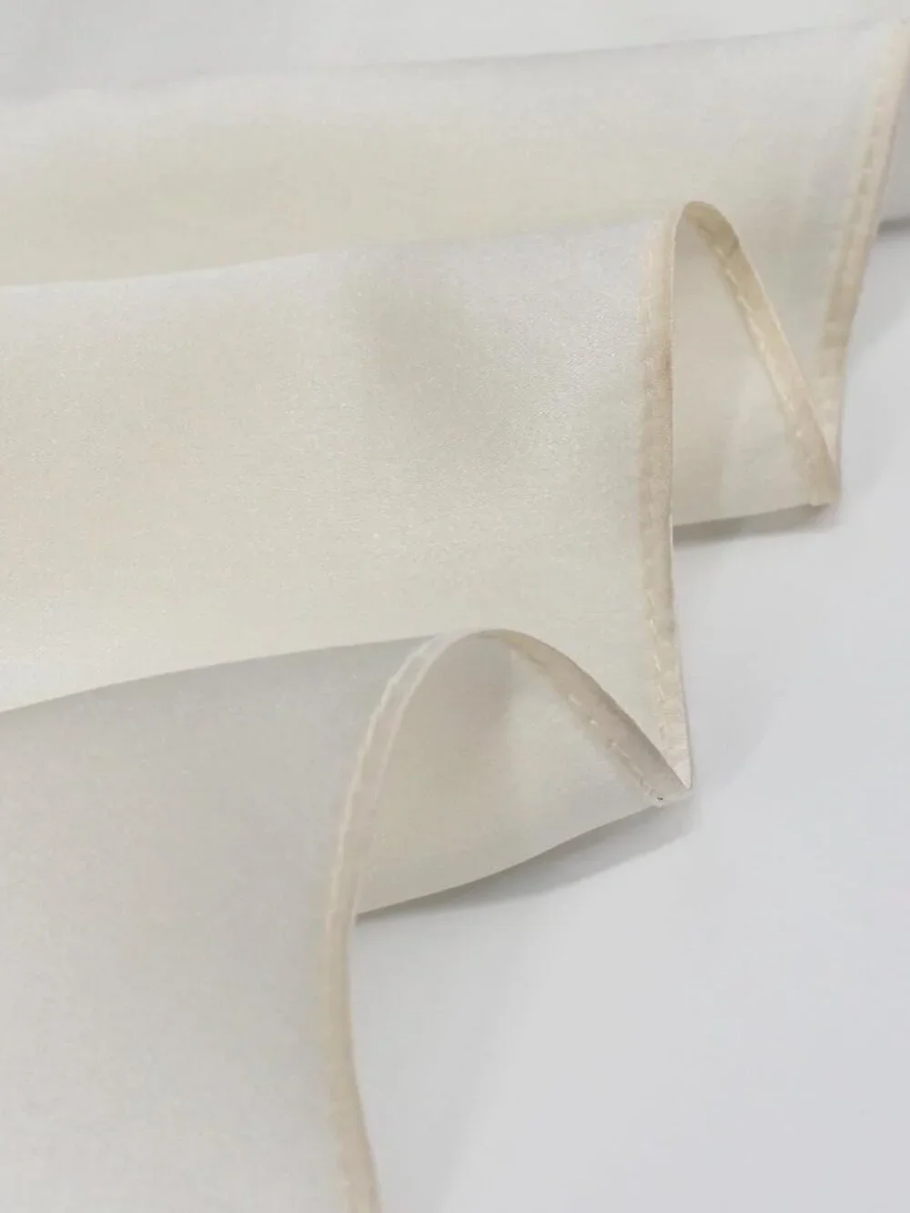 Women's Solid Color Off-white Square Scarf for Digital Printed Headscarf Silk